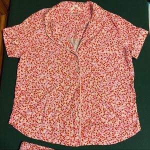 KATE SPADE hearts shirt + pants pajamas
